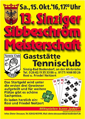 13. Sinziger Sibbeschr�m-Stadtmeisterschaft in Bad Bodendorf